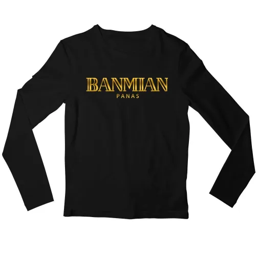 (Exclusive Gold Edition) Banmian Panas Crew Neck Long Sleeve T-shirt